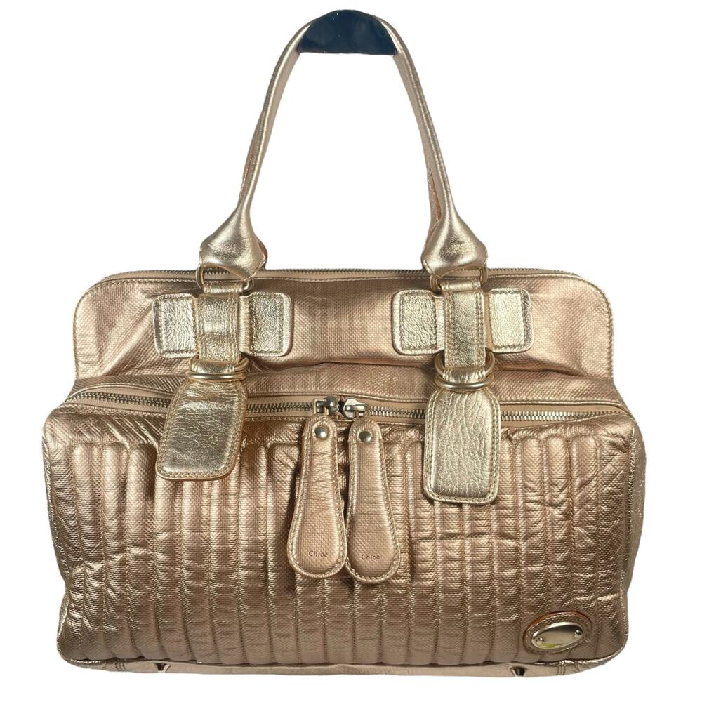 Authentic Chloe Bay Metallic Shoulder Bag